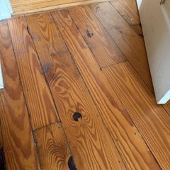 Hardwood floor, before cleaning