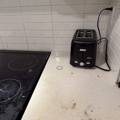 Kitchen counter surface, before cleaning
