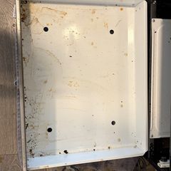 Oven drawer, before cleaning